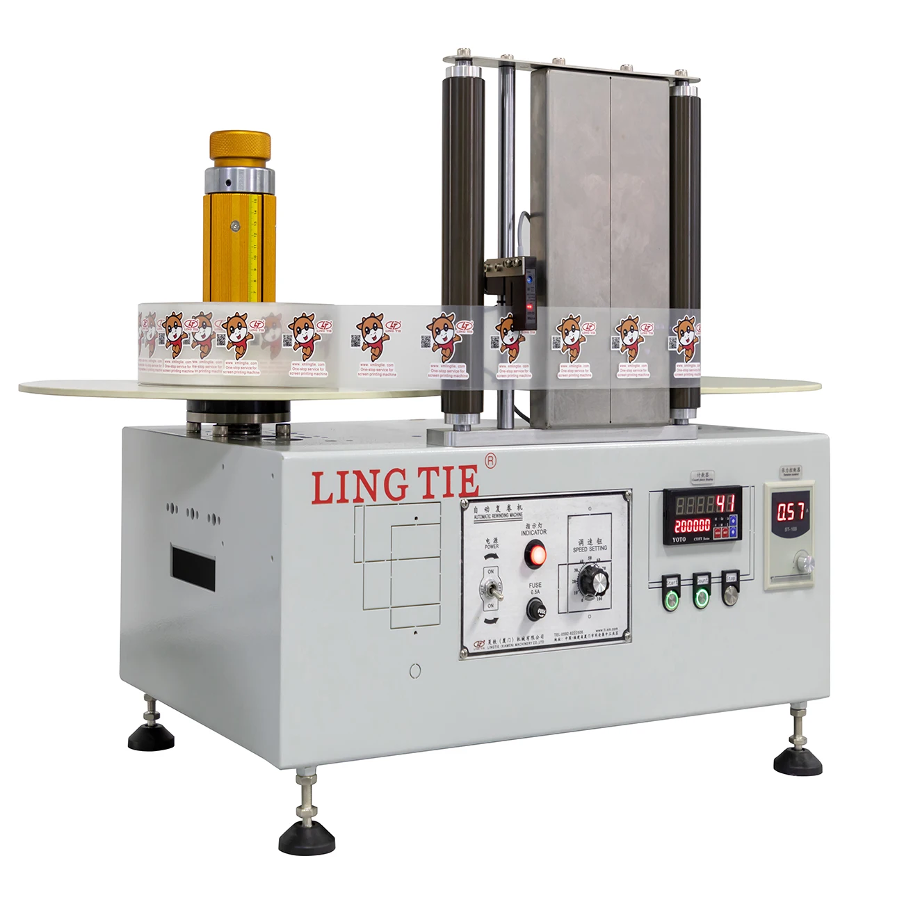Automatic Paper Roll Rewinding Machine with Counting for Paper, PVC, PP, PEC Film, Label
