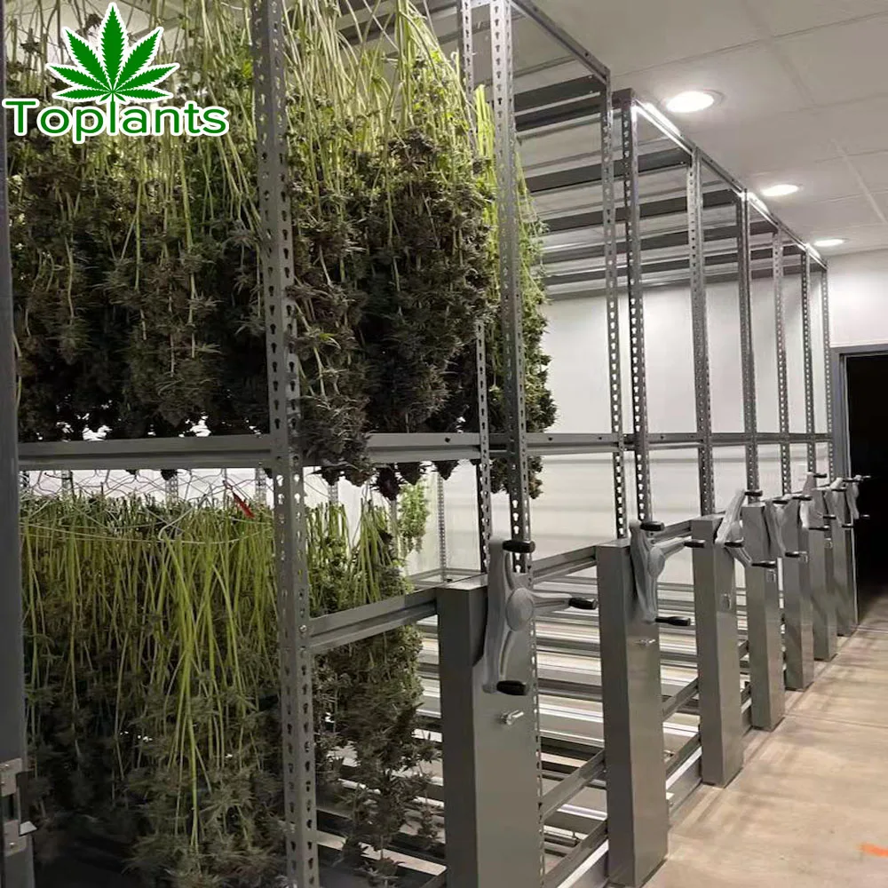 Cultivation mobile drying racks and drying carts