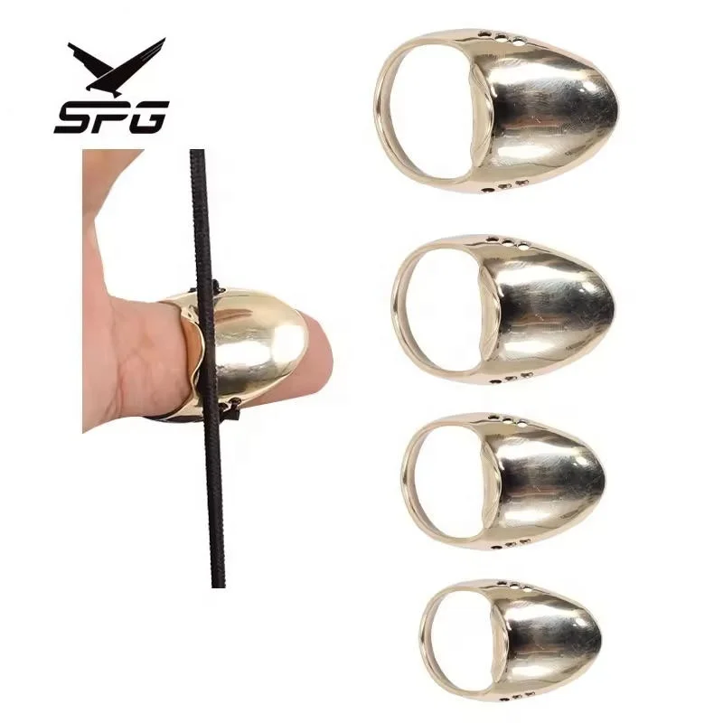 SPG Archery Finger Guard Bow And Arrow Set Hunting Traditional Mongolian Recurve Bow Brass Accessories Protective Equipment