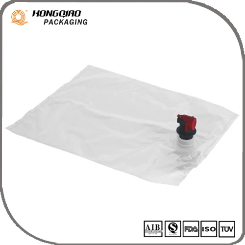 Disposable Plastic Tap Roasted Coffee Wine Water Bag In Box with Spout Dispenser with Valve