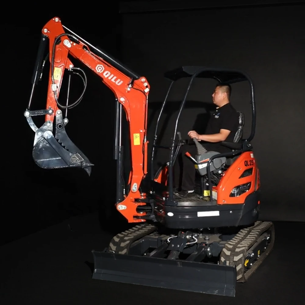 QILU The Hot-Selling 2.5 Ton Boutique Excavator Uses Rubber Tracks And Environmentally Friendly Diesel Engines