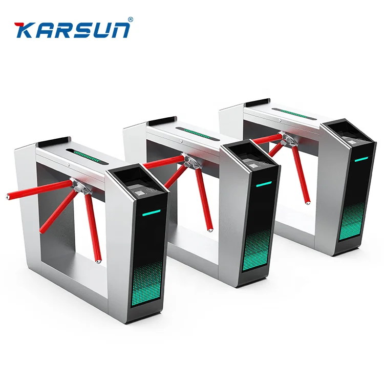 Full Automatic Tripod Turnstile  RFID Reader QR Code Access Control  System  304  Stainless Steel Barrier Gate