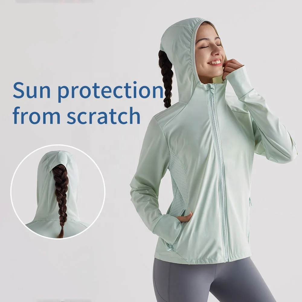New Fashion UPF50+ Anti UV Thumb Holes Jacket Breathable Quick dry Summer wear Sun protective Clothing