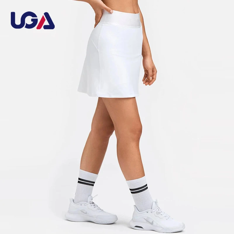 Женское белое платье для бега, велоспорта с логотипом на заказ, спортивные шорты для фитнеса и йоги в помещении, платье для гольфа, тенниса, спортивных тренировок с карманами