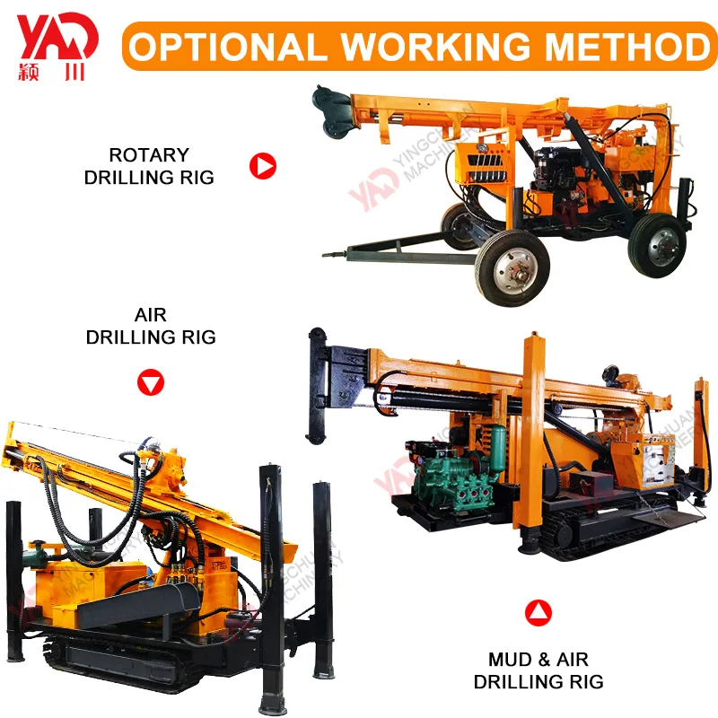 Drill diamond core rotary small trailer borehole truck mounted machine used 150m soil testing water well drilling rig for sale