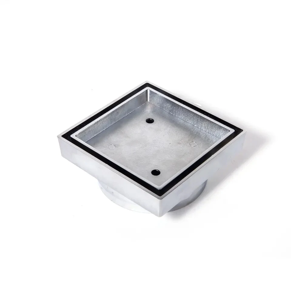GUIDA 726122 115mm New Smart Square Floor Grate drainTile insert Brass Chrome shower floor waste drain