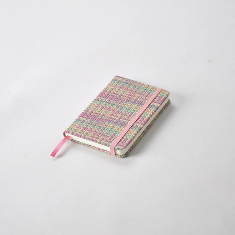 Customized A5 A6 Hardcover Pocket Size Journals Small Notebooks Cute Journal Japanese Style Woven Pattern Fabric Notebook