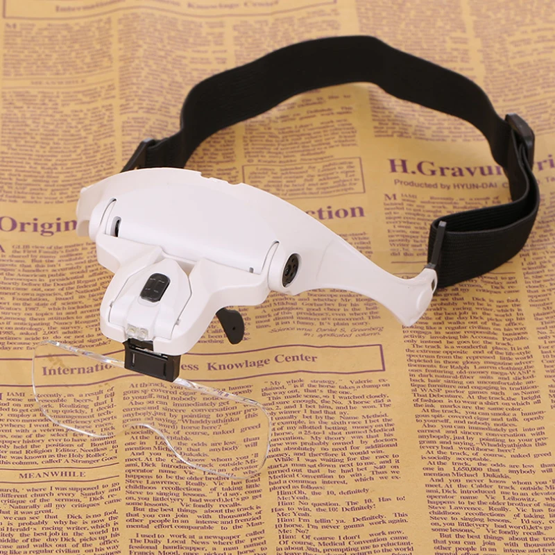 microblading supplies tattoo lamps led headband loupe magnifier 1X 1.5X 2X 2.5X 3.5X lights glass