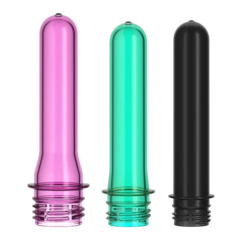 24mm 28mm 30mm Blue Pink Red Transparent Mineral Water Cosmetic Pet Preform for Cosmetics & Drinking Packaging