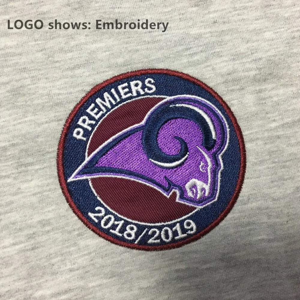 100% cotton plain royal blue hoodie