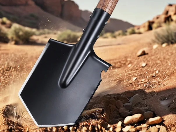 Multifunctional Outdoor Shovel with Wooden Handle Short Handle Spades & Shovels