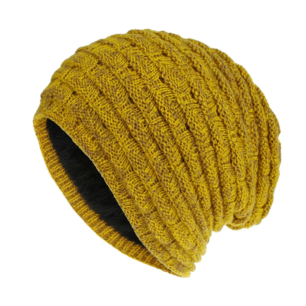 Unisex Autumn and Winter New Knitted Fleece-lined Beanie Hats Warm Ear Protection Custom Logo Wool Blank Golf Beanie Hats