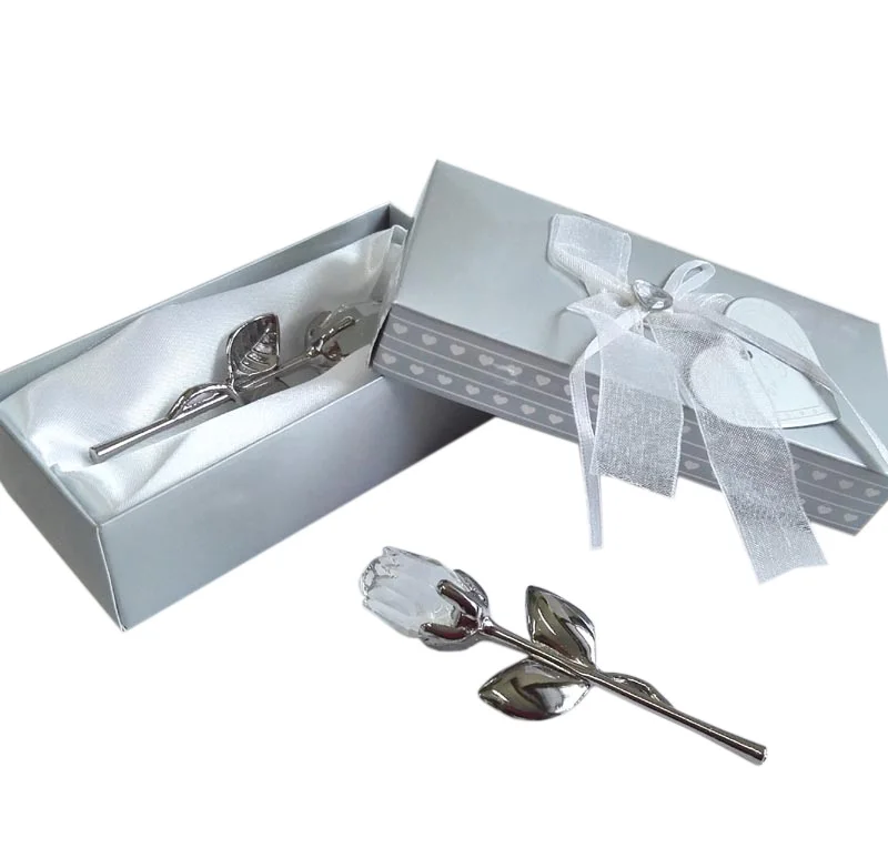 Ywbeyond door gift wedding ideas Choice Crystal Rose with  long stem decoration crystal wedding return gifts