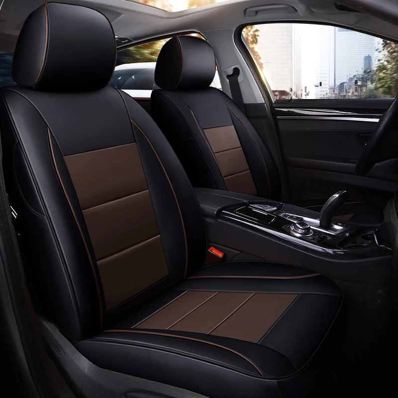 Luxury DK coffee leather industrial car seat cover for john deere truck kia picanto kia sportage mack truck mazda 6
