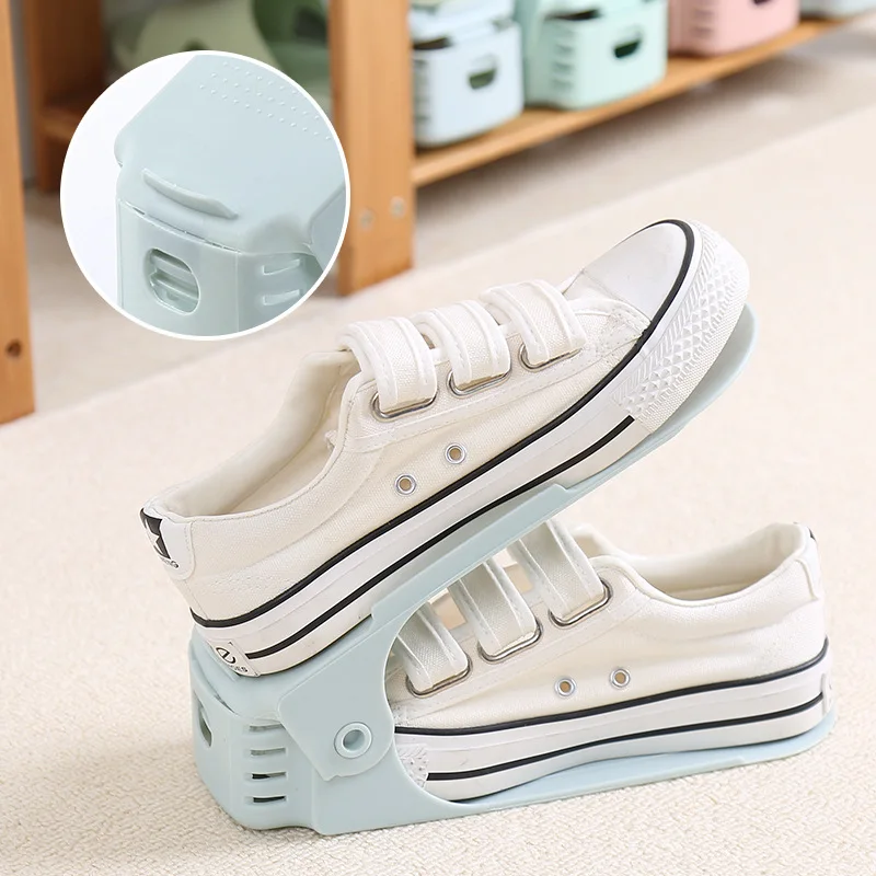 Wholesale New Design Adjustable Plastic Shoe Rack Shoe Slots Organizer For Living Room