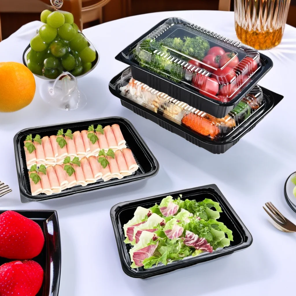 Easy Takeway Japanese Plastic Food Packaging Disposable Microwavable Meal Prep Bento Lunch Box