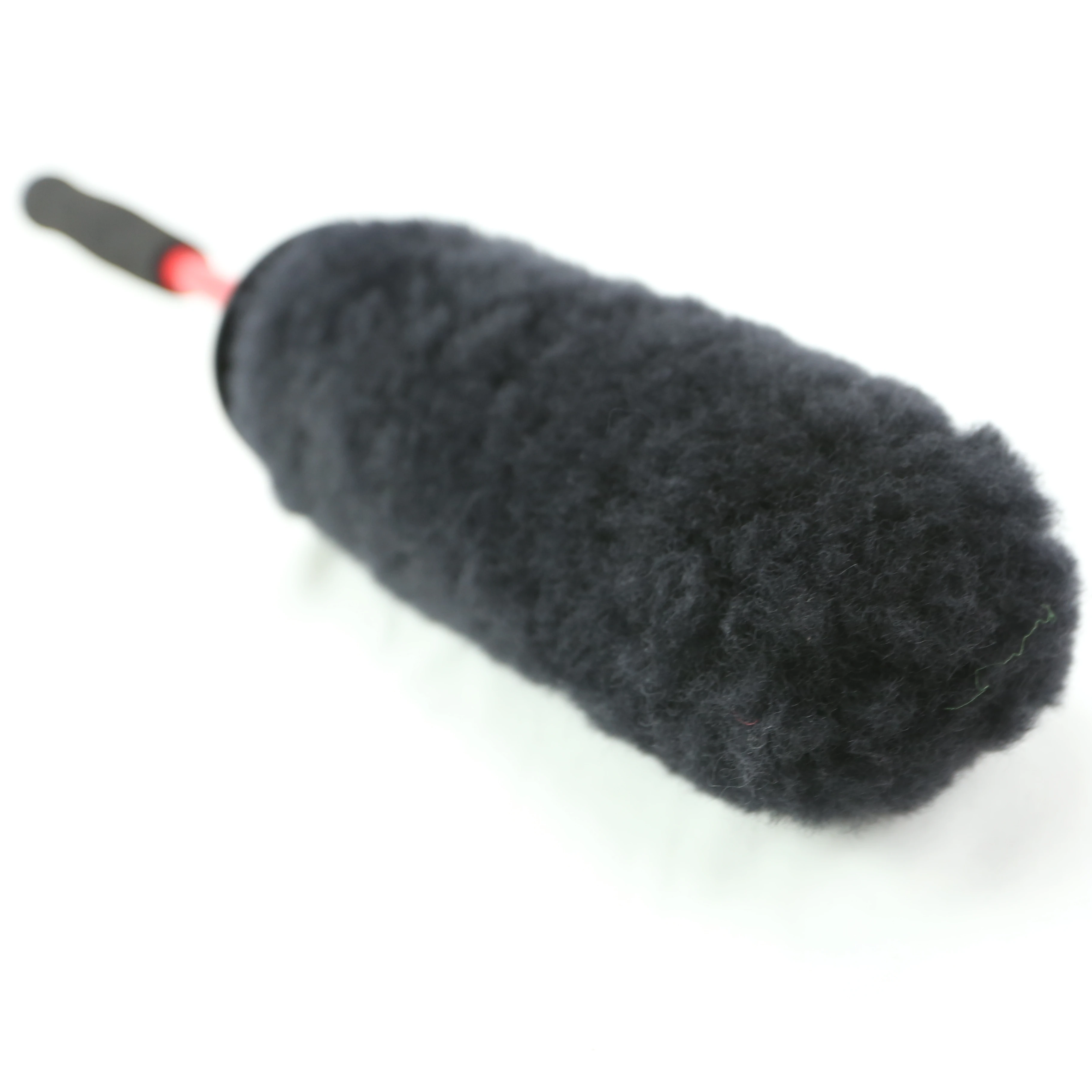 Universal 100% Wool Hair Large Car Wheel Cleaning Brushes With Red Handle