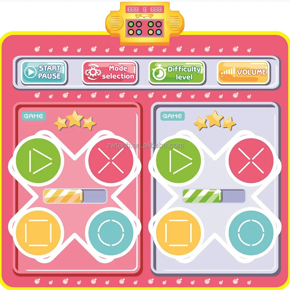 Boys and Girls Birthday Christmas Gifts Battery Light Up Electronic Dance Mat for Kids