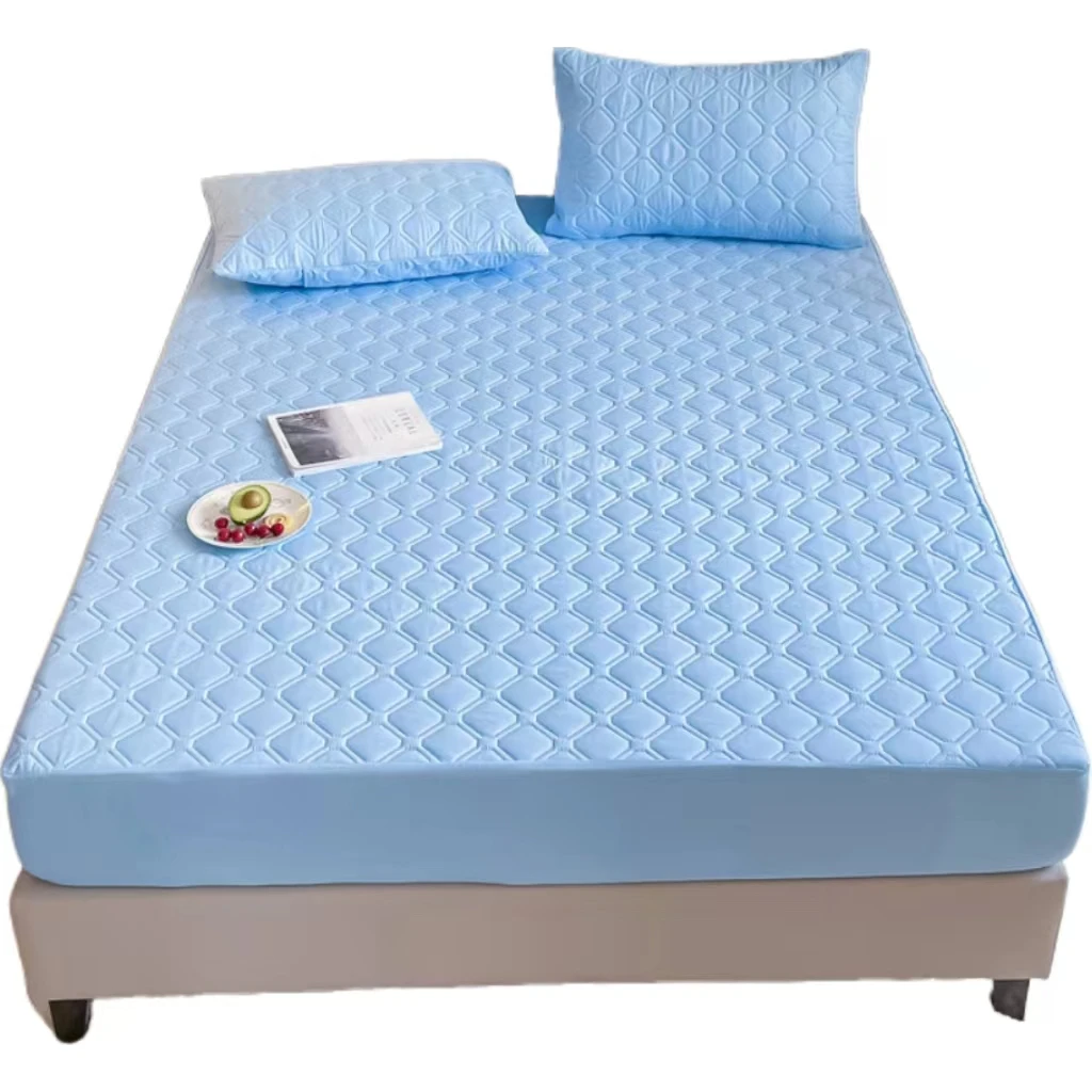 Waterproof 3pcs bed sheet printing polycotton touch mattress protective cover fixed bedspread coverlet fitted bed cover