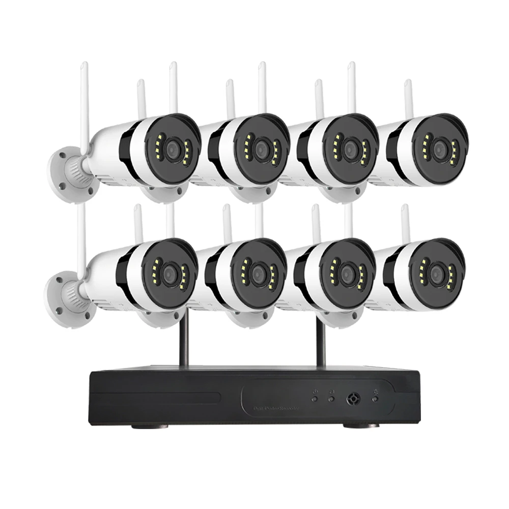 3mp Night Vision Wireless Home Cctv Surveillance Kit Indoor Outdoor Wifi IP 8 ch 8ch Nvr Hd 8 Channel Camera Security System