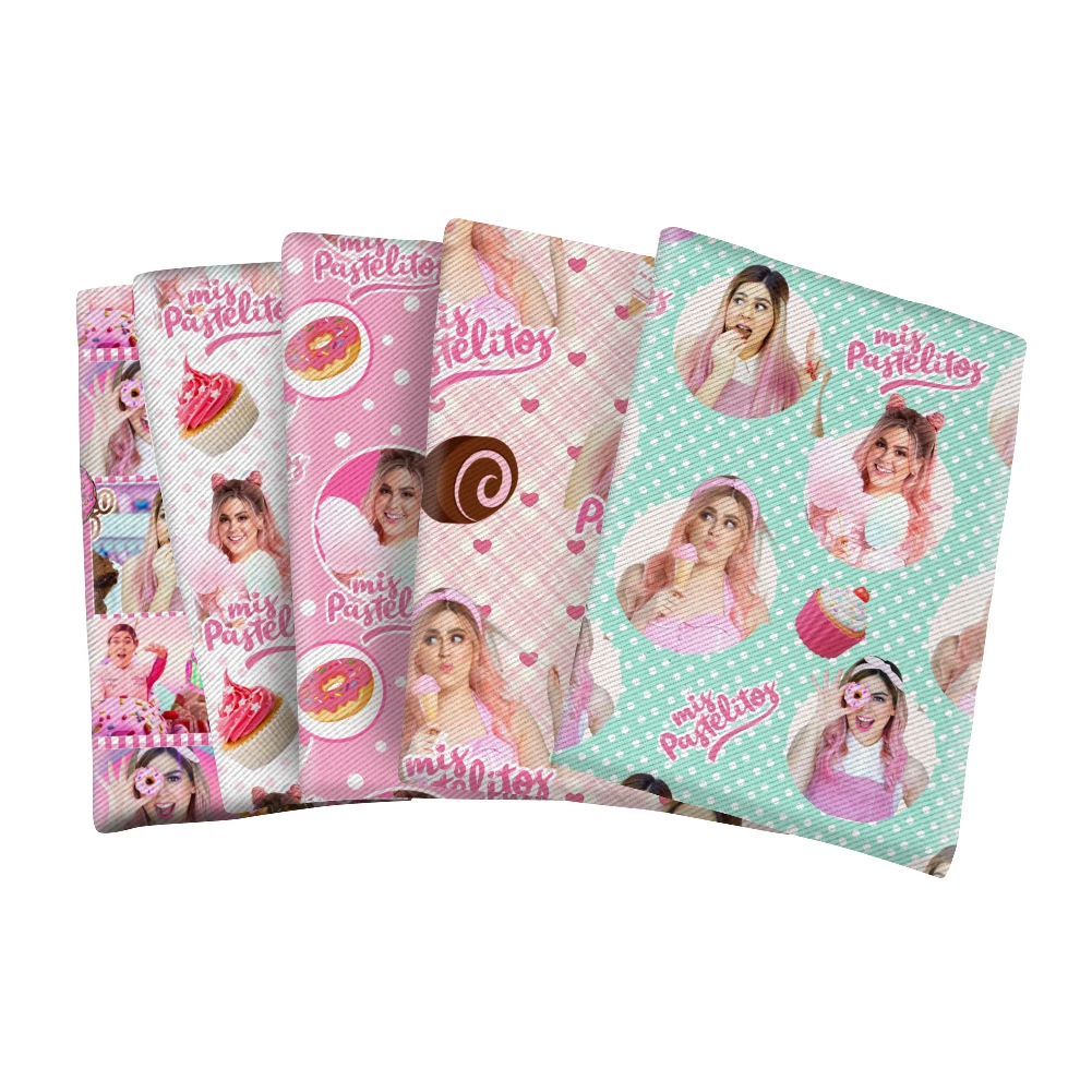 Mis Pastelitos Printed Twill Fabric for Breathable Design Curtain pet dress hair bow