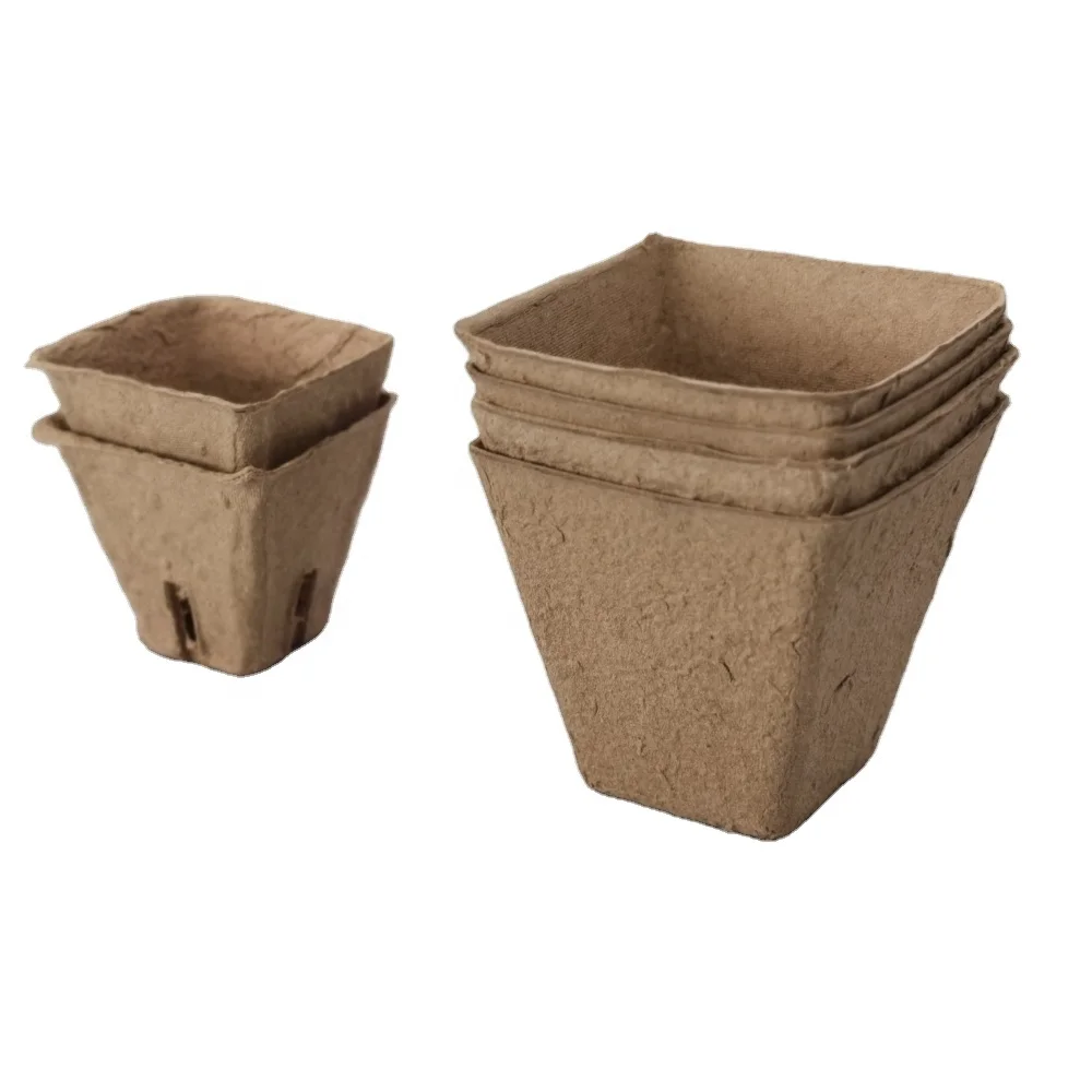 Hot Sale Disposable Eco Friendly Plant Propagator Seed Trays Paper Peat Pulp Pots For Plants