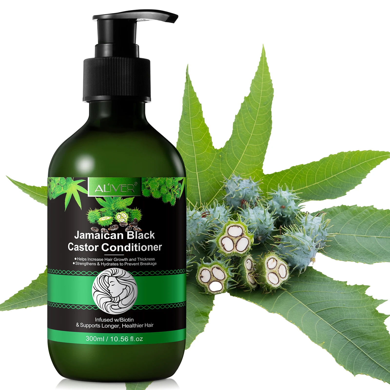 Restore Leave-In Natural Biotin Hair Conditioner No Silicones Jamaican Black Castor Oil Leave In Conditioner 300ml