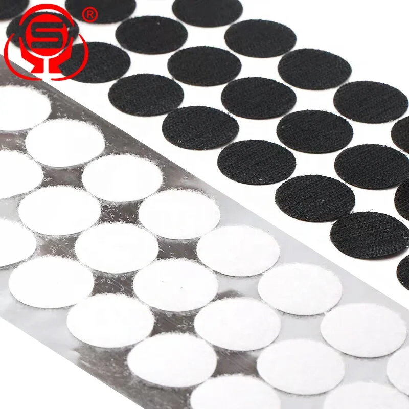 
Wholesale Adhesive Magic Tape Fastener Dots Sticky Self Adhesive Hook and Loop Back Dots Coins 