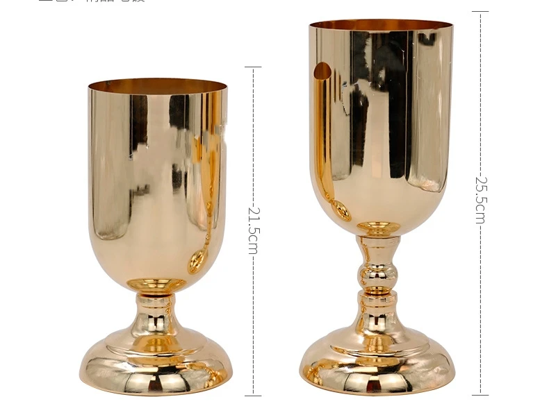 Wholesale Tall Dining Table Flower Vase hammered Metal Golden Flower Vase Wedding Decoration Centerpiece For Reception