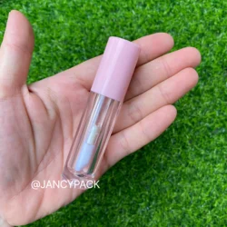 JANCY PACK 5ml wholesale empty gradient pink clear empty lipgloss tubes thick bottle big wand lip gloss container packaging
