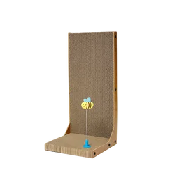 L Shape With YOYO Toy Wholesale Cat Toys Corrugated Paper Cat Scratcher Multi-function Detachable New Designed