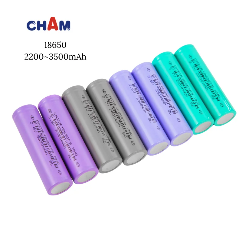 CHAM 3350mah high capacity high rate Cylindrical Icr 18650 Li Ion Cell 3.7v 3.6v Rechargeable Lithium KC 18650 Battery
