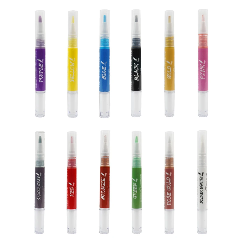 Most Popular Edible Metallic Marker Brush Pen Colorful Edible Glitter for Cookies Food Decoration