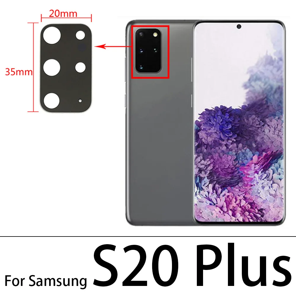 Rear Camera Lens For Samsung A30S A50S A31 A41 A51 A71 M21 A31 S20 Plus / S20 Ultra /Note 10 Lite Glass Camera Lens With Sticker