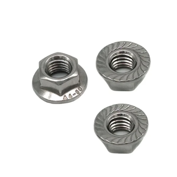Standard M6 M8 M10 M12 DIN6923 Flange Nuts stainless steel brass m7 serrated steel Hexagon Flange Nut