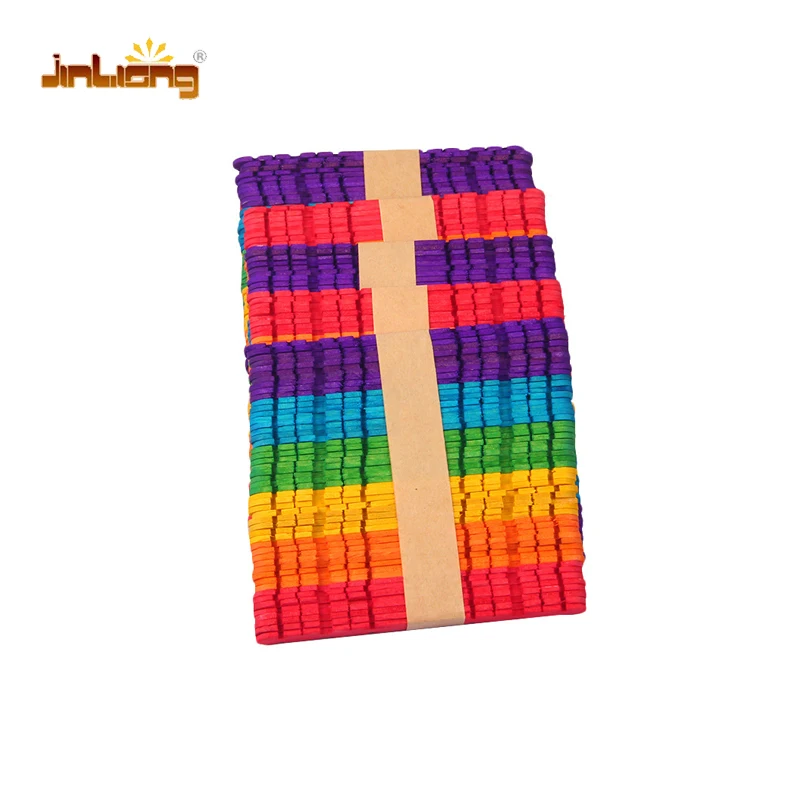 High Quality wooden color ice cream sticks regular colored wood craft sticks