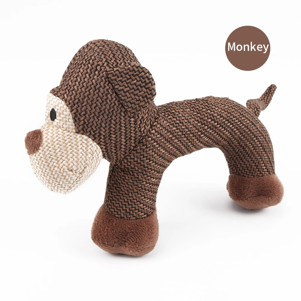 Hot Selling Animals Shape Funny Dog Toy Comfortable Wear resistant Sound Durable Dog Plush Toy