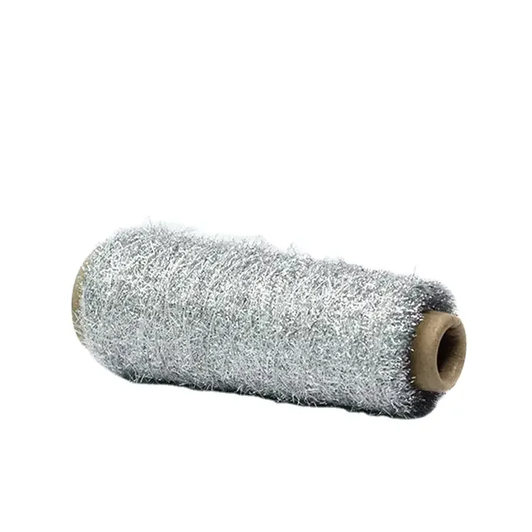 Kingeagle 100% polyester metallic feather yarn fancy yarn for knitting