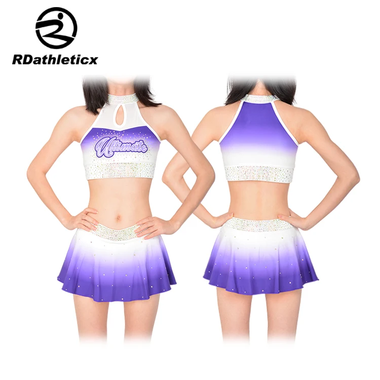 Long sleeve crop top and shorts performance cheer practice wear kids cheerleader outfits