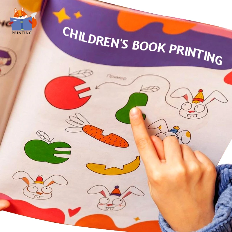 Печать по запросу услуги публикации на заказ обучающая Детская Наклейка книжка-раскраска печать дошкольных мероприятий
