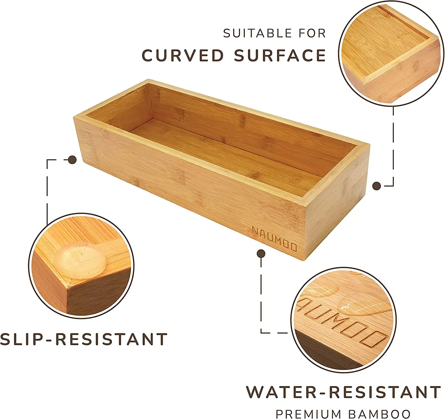 Bamboo Wooden Bath Counter Bathroom Accessories Peach-Themed Vanity Tray Toilet Tanks Organizer Toilet Paper Basket Box Storage