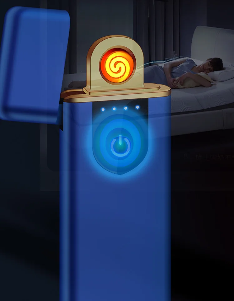 custom oem new innovative plastic ultra thin cigarette smoking accessories mini USB rechargeable electronic lighters electric