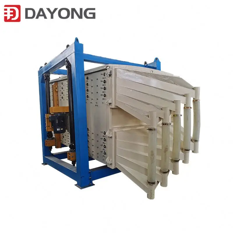 Saudi Arabia double stage four layers rectangle swing sieve for sand screening