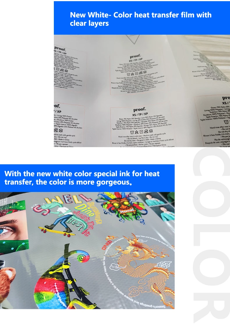 XinFlying Factory Wholesale Code Peel Double-sided Pet Film for DTF Machine  Printer for T-shirt Garment 75U Thickness