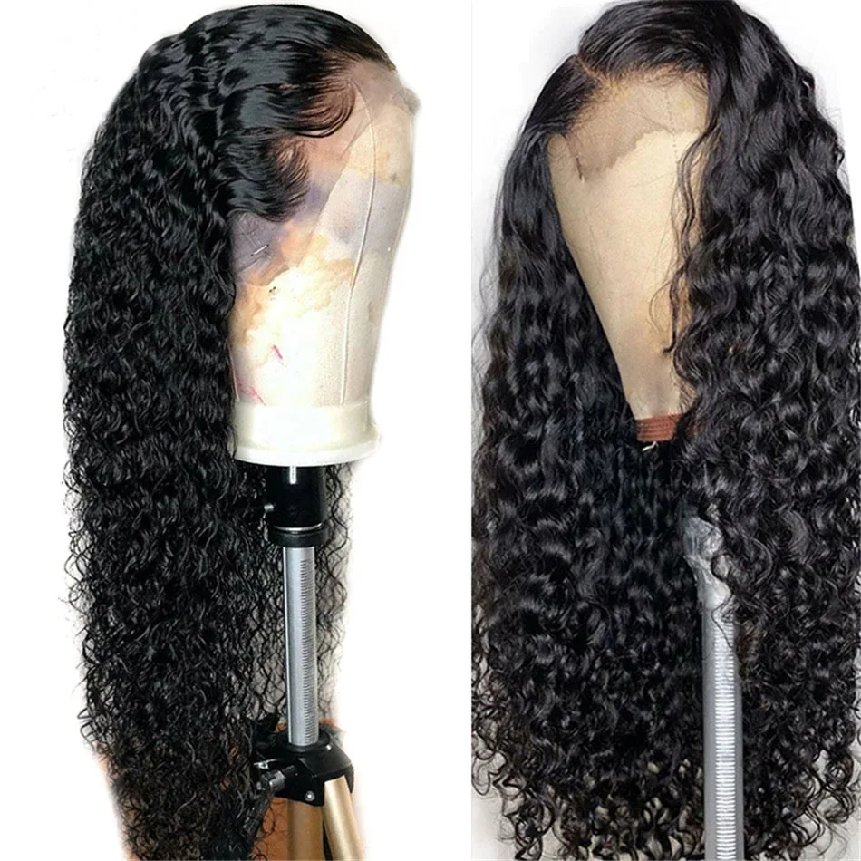 Free sample Brazilian human hair wigs remy raw wigs vendors weave transparent HD lace frontal 13x6 afro hair wig for black women