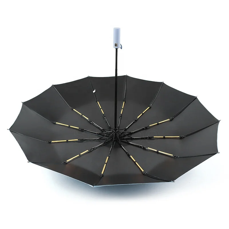 12K Double Bones 24k Storm Resistant Automatic Umbrella with Logo Custom for the Rain and Sun