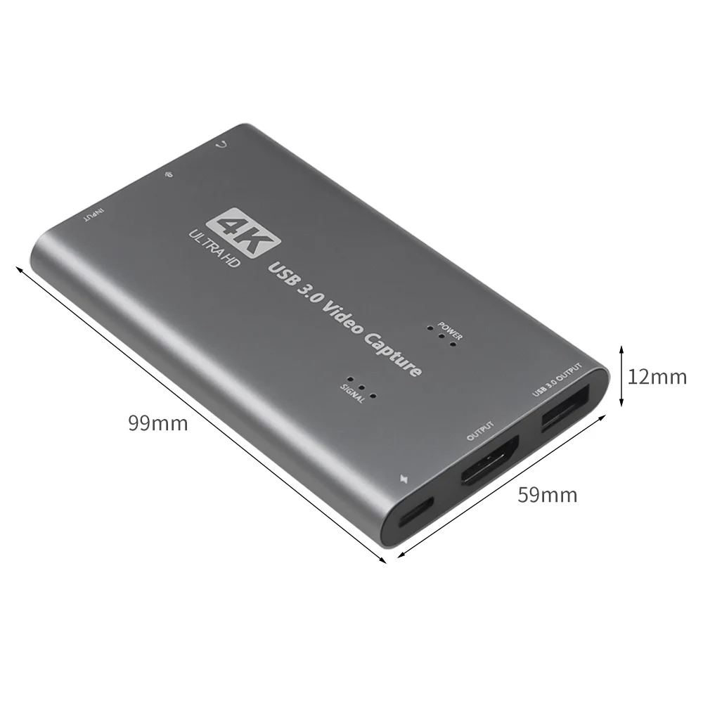 Doonjiey 60fps Usb 3,0 hdmi Карта видеозахвата петли с Аудио Микрофон для игры в прямом эфире трансляции карта захвата 4k