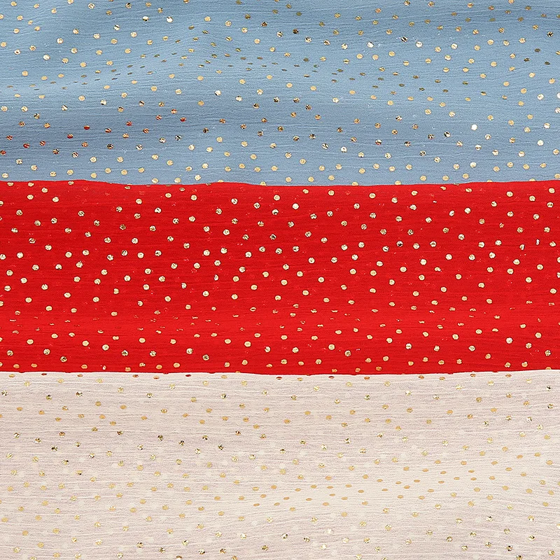 New Light Weight Printed Scarf Women Bronzing Wave point Chiffon Muslim Hijab