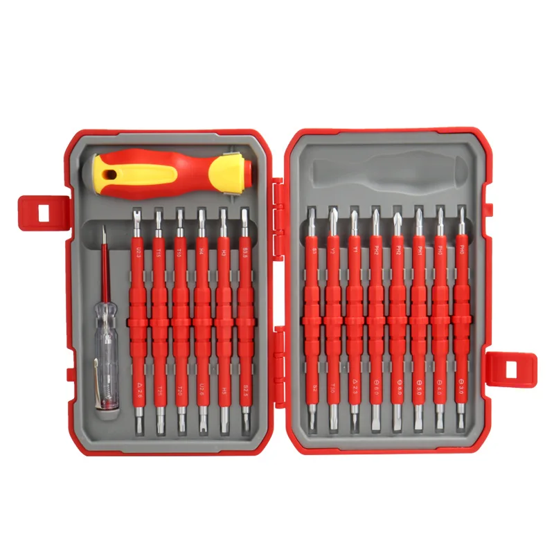 Good Quality 29 in 1 Electrician Screwdriver Set Isolated Chrome Vanadium Steel Screwdriver Set