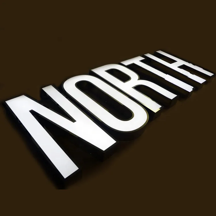 Outdoor and indoor advertising  Business signage backlit storefront 3d led signage channel letter